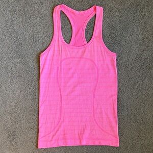 lululemon athletic bright pink swiftly tech tank